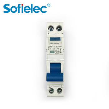 A or AC type Mini 1P rcbo 6KA SFRO16-32 CB approved compact MCB/RCD residual circuit breaker