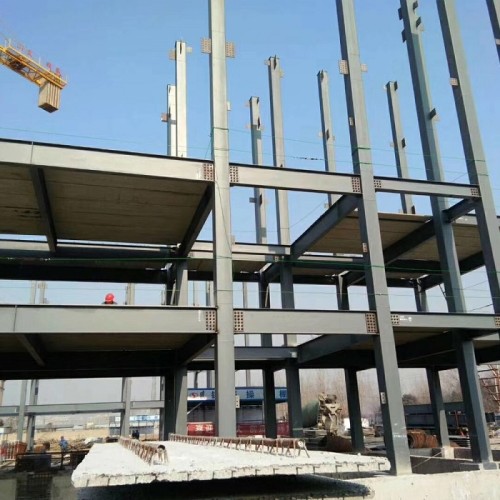 Multi-layer Galvanized Prefabricated  Steel Structure Framed Office Building