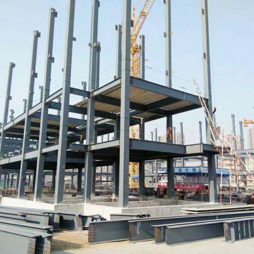 Multi-layer Galvanized Prefabricated  Steel Structure Framed Office Building