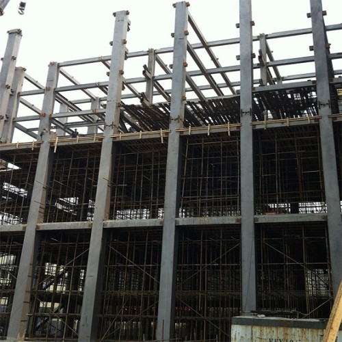 High Rise Prefabricated Steel Structure For Office Building With Warehouse