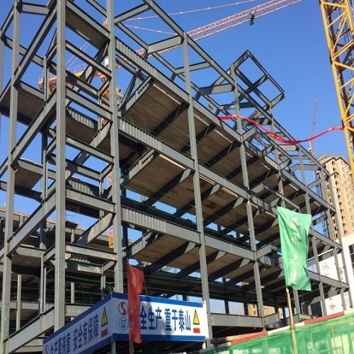 High Rise Prefabricated Steel Structure For Office Building With Warehouse