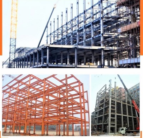 High Rise Prefabricated Steel Structure For Office Building With Warehouse