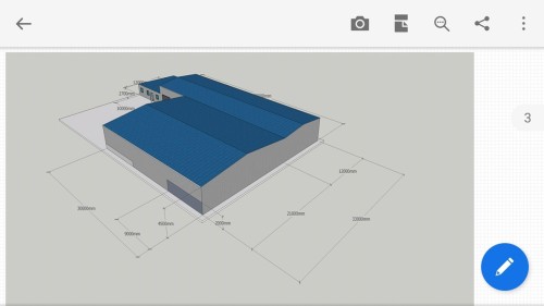 Europe Moldova Prefabricated Steel Structure Workshop With Office And Warehouse Zone