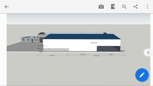 Europe Moldova Prefabricated Steel Structure Workshop With Office And Warehouse Zone