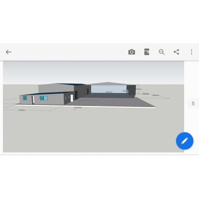 Europe Moldova Prefabricated Steel Structure Workshop With Office And Warehouse Zone
