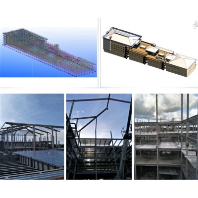 China manufacture prefabricated Steel structure building for super market hotel restaurant in Philippines