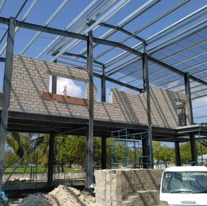 Multi Storey prefabricated Steel Structure Workshop factoryWith Warehouse Algeria Iraq Oman