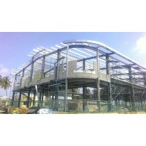 Philippines Double floor Steel Structure Workshop drawing design With Warehouse And Office