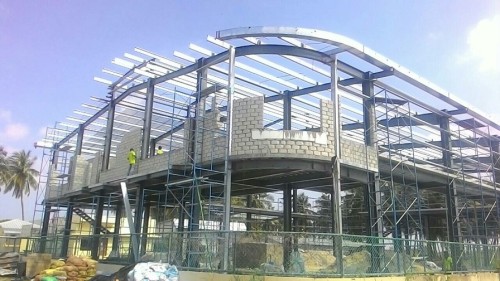 large steel structure building