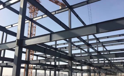 Multi-Storey Prefabricated Steel Structure Fireproof  Building For Commercial Workshop Hall
