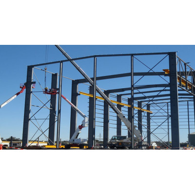 Large span industrial shed big portal frame prefabricated steel structure warehouse building to Nigeria Kenya Angola Ghana