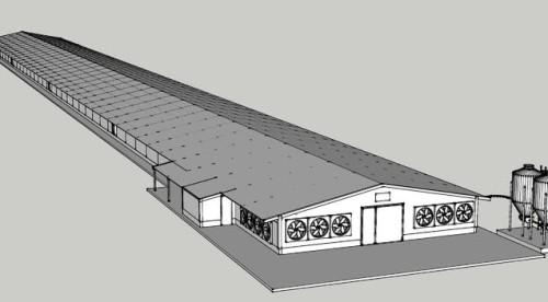 Prefabricated Poultry Farm For 10000 Broiler Chicken House in Ghana