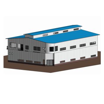 Double floor prefabricated Steel Structure warehouse with  overhead crane