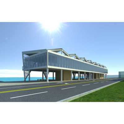 Prefabricated  fireproof Steel Structure Building For Commercial domitory restaurant in Malaysia Thailand Indonesia