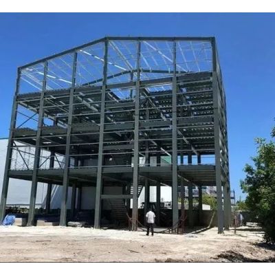 high rise prefab steel structure building construction for car parking school hospital hall hotel in OMAN IRAQ IRAN