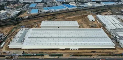 China low cost Prefabricated Steel Structure Workshop factory warehouse building with office reception in Uruguay