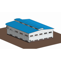 Double floor prefabricated Steel Structure warehouse with  overhead crane