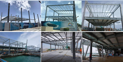 Prefabricated  fireproof Steel Structure Building For Commercial domitory restaurant in Malaysia Thailand Indonesia