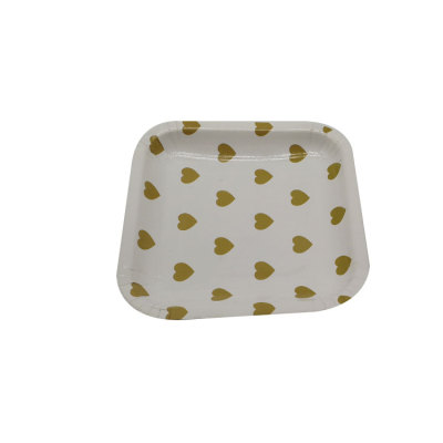 Hot sale biodegradable disposable round square paper plate for party use