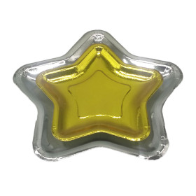 Gold/silver foil Star shape party decoration fancy paper plates
