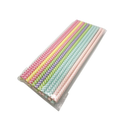 FDA Food Grade customized colorful Drinking Straw Degradable  Paper Straw