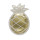 Disposable gold pineapple holiday party paper plates for decoration