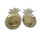 Disposable gold pineapple holiday party paper plates for decoration