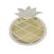 Disposable gold pineapple holiday party paper plates for decoration