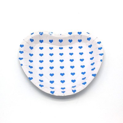 Wholesale BPA Free party clover heater shape paper plate for  celebration