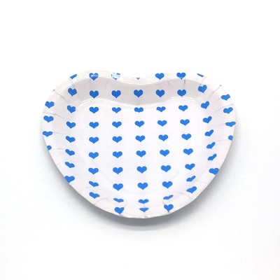 Wholesale BPA Free party clover heater shape paper plate for celebration