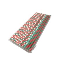 Customize Design Christmas Party Paper Straws Biodegradable for Drinking