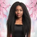 Wholesale Price Bleach Knots Kinky Straight Full Lace Wig Human Hair With Natural Hairline