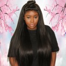 Whosale Price Natural Hairline Raw Virgin Brazilian Human Hair Silky Straight Full Lace Wig For Women