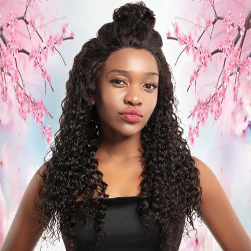 Wholesale Deep Curly Brazilian Human Hair 360 lace frontal wigs With Baby Hair