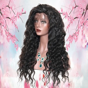 Wholesale 13x6 Unprocessed Raw Peruvian Human Hair Natural Curly Transparent Swiss Lace Front Wigs