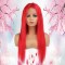 Factory Wholesale straight long red brazilian hair lace front wig 2019 fashion copper red wig