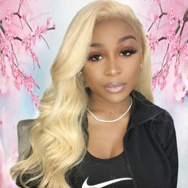 Wholesale 613 Body Wavy Peruvian Human Hair Transparent Full Lace Wigs For White Women
