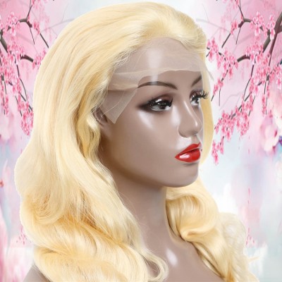 Wholesale 613 Body Wavy Peruvian Human Hair Transparent Full Lace Wigs For White Women