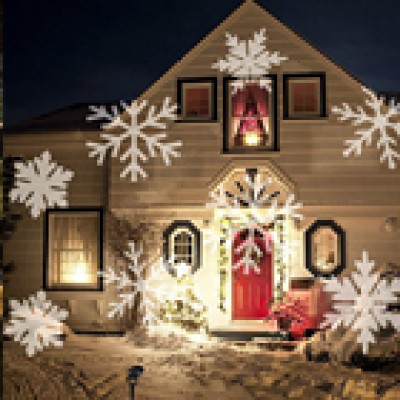 Popular led snowflake outdoor decoration light white color led tree light outdoor