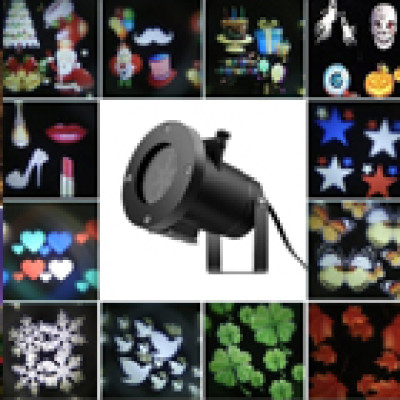 Best sellers products colorful outdoor christmas projector 12 slides led landscape holiday light