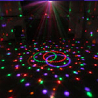 6 x 1w led light disco color changed plastic crystal ball