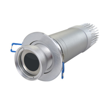 New items 15W silver case ceiling embedded static custom logo projector light