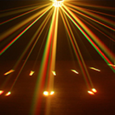 China hot sale three layer butterfly red laser beam bar light for led lights for wedding ktv