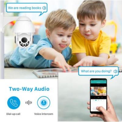 H.265 1080P Outdoor Wireless PTZ Camera 2MP Two-way Audio IR Speed Dome Camera Cloud Storage