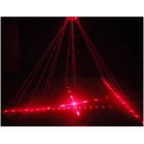 Factory price Three-eye pattern laser stage light rotating seven-color light stroboscopic sound-controlled bar light