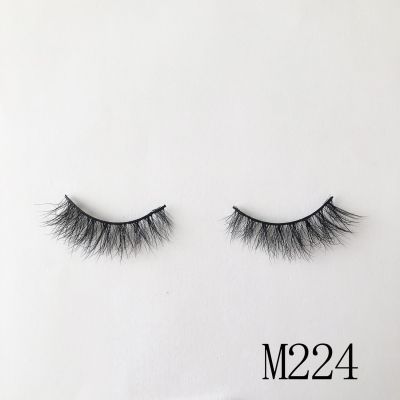 Top quality 14-18mm M224 style private label mink eyelash