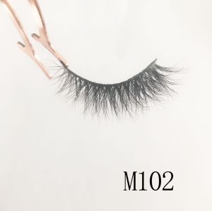 Top quality 14-18mm M102 style private label mink eyelash