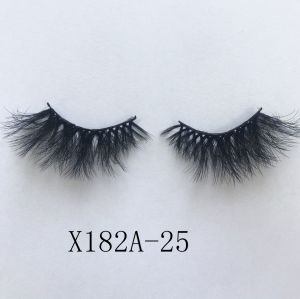 Top quality 25mm X182A style private label faux mink eyelash