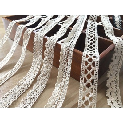 High quality 100% Cotton embroidery water soluble Trim cotton lace