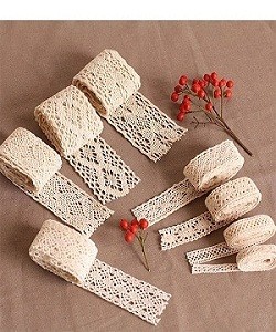 High quality 100% Cotton embroidery water soluble Trim cotton lace